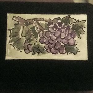 Pin - Hand Painted Pin Grapes on the Vine